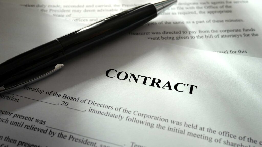 Real estate and contractor contract